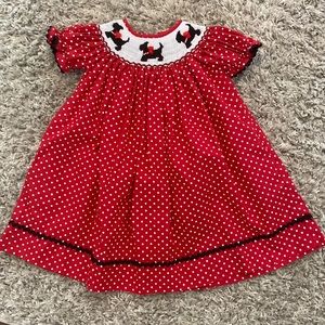 Smocked Scottie Dog Dress 12 months